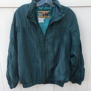 ATLANTIC BEACH | 100% Silk Bomber Jacket